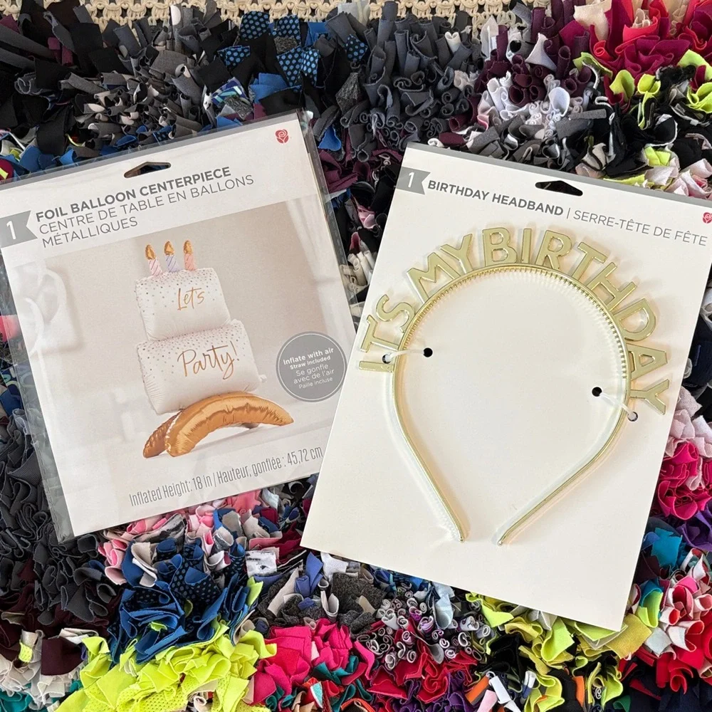 🆕American Greetings Foil Balloon Centerpiece And Headband